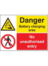 Danger - Battery Charging - No Unauthorised Entry