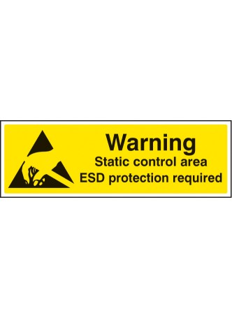 Warning - Static Control Area ESD Protection Required