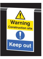 Warning - Construction Site - Keep Out - Roll Top Sign