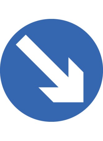 Fold Up Sign - Keep Right -