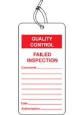 Quality Control Tag - Failed Inspection (Pack of 10)