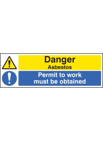 Danger - Asbestos Permit to Work Must be Obtained