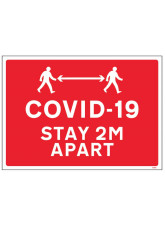 COVID-19 - Stay 2m Apart (with pictogram)