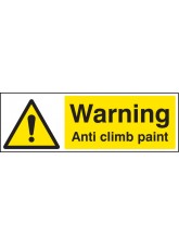 Warning - Anti Climb Paint