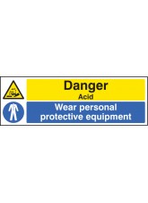 Danger Acid Wear PPE