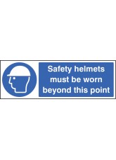 Safety Helmets Must be Worn Beyond this Point