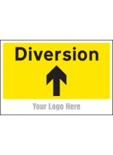 Diversion - Arrow Up / Straight On - Site Saver Sign