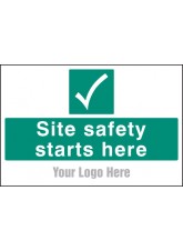Site Safety Starts Here - Site Saver Sign