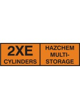 2xE Multi CylinDer Storage Placard Aluminium 