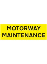 Motorway Maintenance - Reflective Self Adhesive Vinyl - 800 x 275mm 