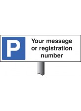 Parking Your Message Here - Verge Sign c/w 800mm Post
