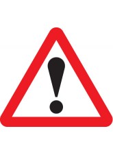 Warning ! With Text Variant Options - 600mm Triangle Sign 