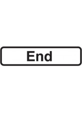 Fold Up Sign - "End" Supplementary Text