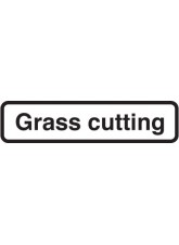 Fold Up Sign - "Grass Cutting" Supplementary Text