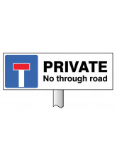 Verge Sign - Private No Through Road