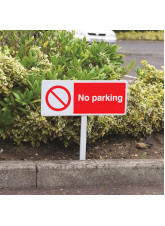 No Parking - Verge Sign c/w 800mm Post