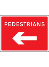 Fold Up Sign - Pedestrians Arrow Left / Right - 600 x 450mm