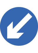 Fold Up Sign - Keep Left - 600mm Diameter