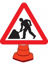 Road Works - Cone Sign - 750mm