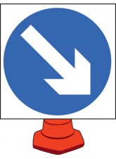 Keep Right - Cone Sign - 750mm
