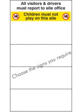 Site Safety Board - 600 x 1000mm - with Select Signs