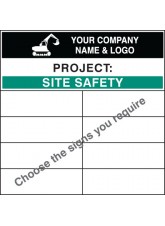 Personalised Site Safety Board - 1200 x 1200mm