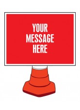 Rectangular Create Your Own Reflective Cone Sign