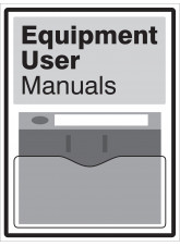 Equipment User Manuals Document Holder Sign