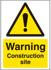 A4 Warning Construction Site