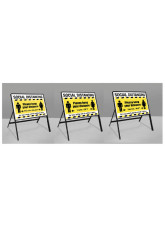 Social Distancing Road Frame Sign - 0 / 1m / 2m Options