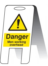 Men Working Overhead - Self Standing Folding Sign