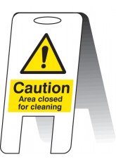 Area Closed for Cleaning - Self Standing Folding Sign