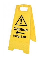 Caution - Keep Left / Right (Free-Standing Floor Sign)