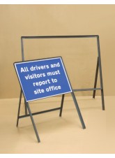 Road Sign Frame Double Sided - 600 x 450mm - 450mm Legs
