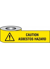 Caution Asbestos Hazard Barrier Tape - 75mm x 250m