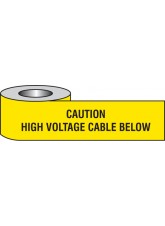 Caution High Voltage Cable Below Underground Tape