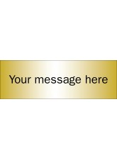 Design Your Own Brushed Brass Effect Sign - 300 x 100mm