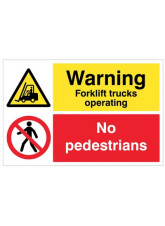 Floor Graphic - Warning - Forklift Trucks Operating - No Pedestrians