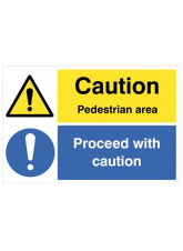 Floor Graphic - Caution - Pedestrian Area