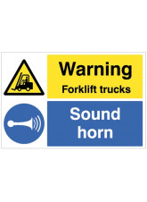Floor Graphic - Warning - Forklift Trucks Sound Horn