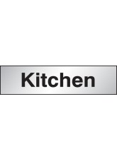 Kitchen Sign - Engraved Aluminium Effect