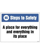 Steps to Safety - A Place for everything and everything in Its Place