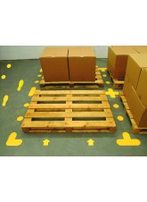 Yellow Floor Signal Markers - Feet (Pack of 10)