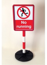 Bespoke Sign with Yellow and Black Post c/w Base