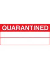 Roll of 100 Quarantined Labels - 50 x 20mm