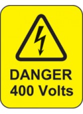 Danger - 400 Volts Labels