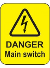 Danger Main Switch Labels