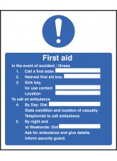 First Aid in the Event of AccIdent / Illness