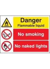 Danger Flammable Liquid No Smoking No Naked Lights