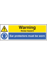 Warning Noise Hazard Ear Protection Must be Worn